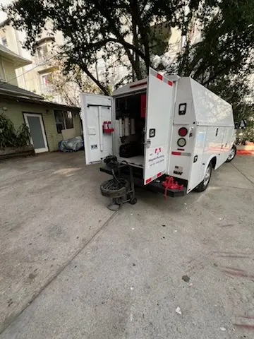 Magnet Plumbing service vehicle on-site for Water Heater Repair in Hawks Nest Beach